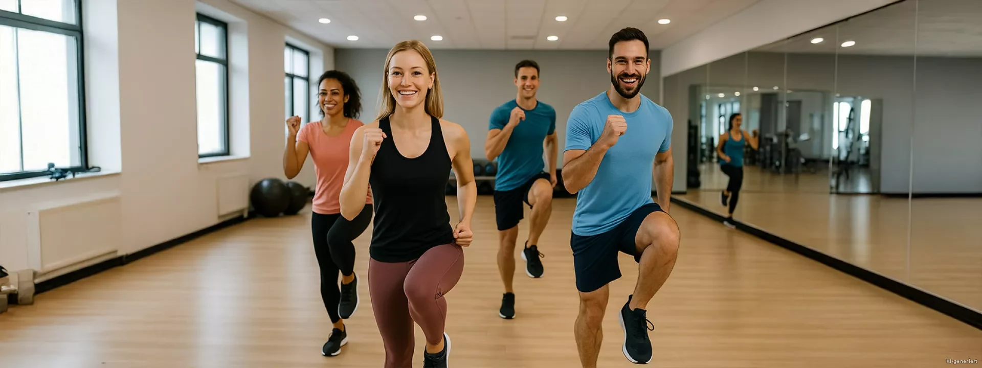 Erlebe <span class="text-accent">Gruppenfitness</span>:
Motivation & Gemeinschaft Header Hintergrund